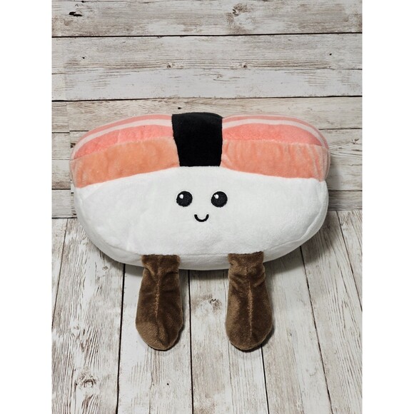 Kawaii Sushi Pink Smiling Nigiri Plush Stuffed Animal Cute & Cuddly - Picture 7 of 8